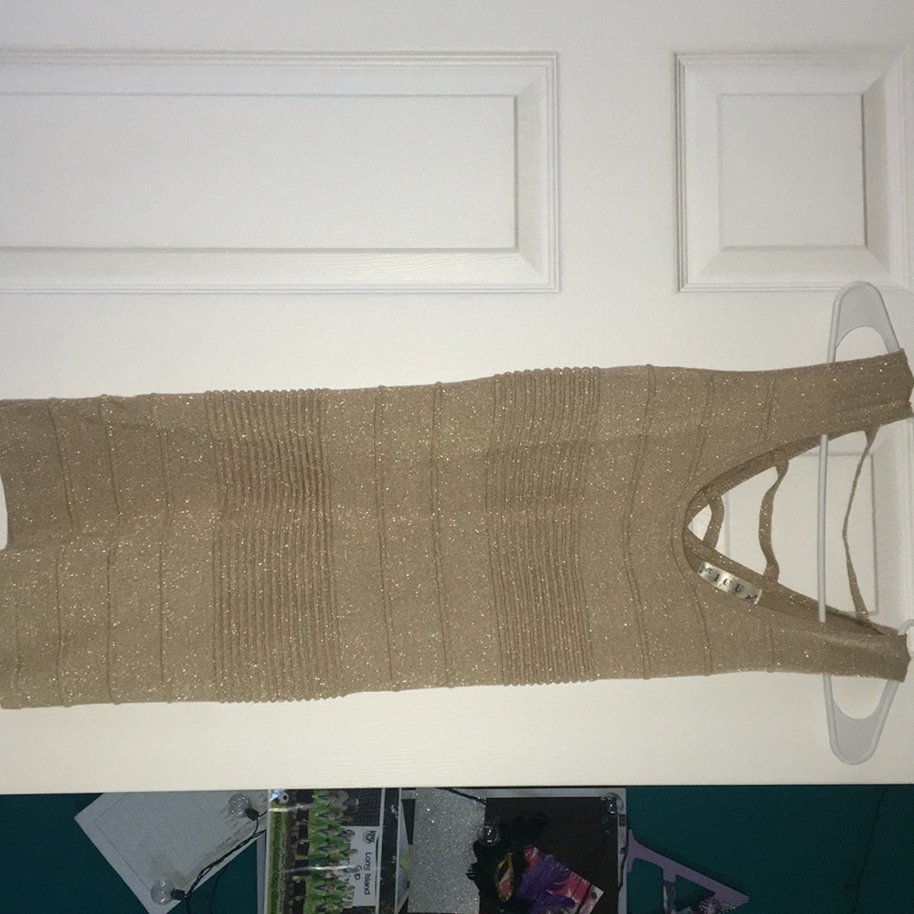 gold party dress